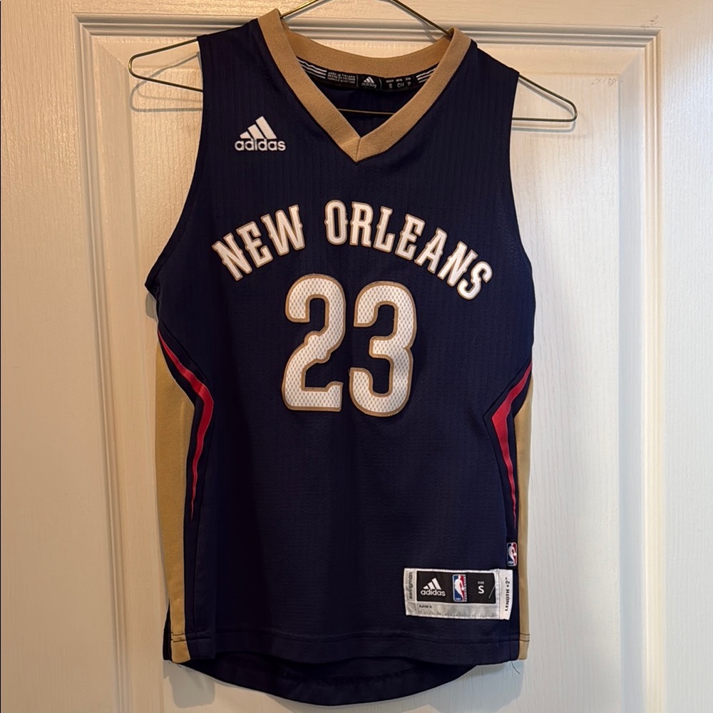 adidas Blue and Gold Basketball Jersey